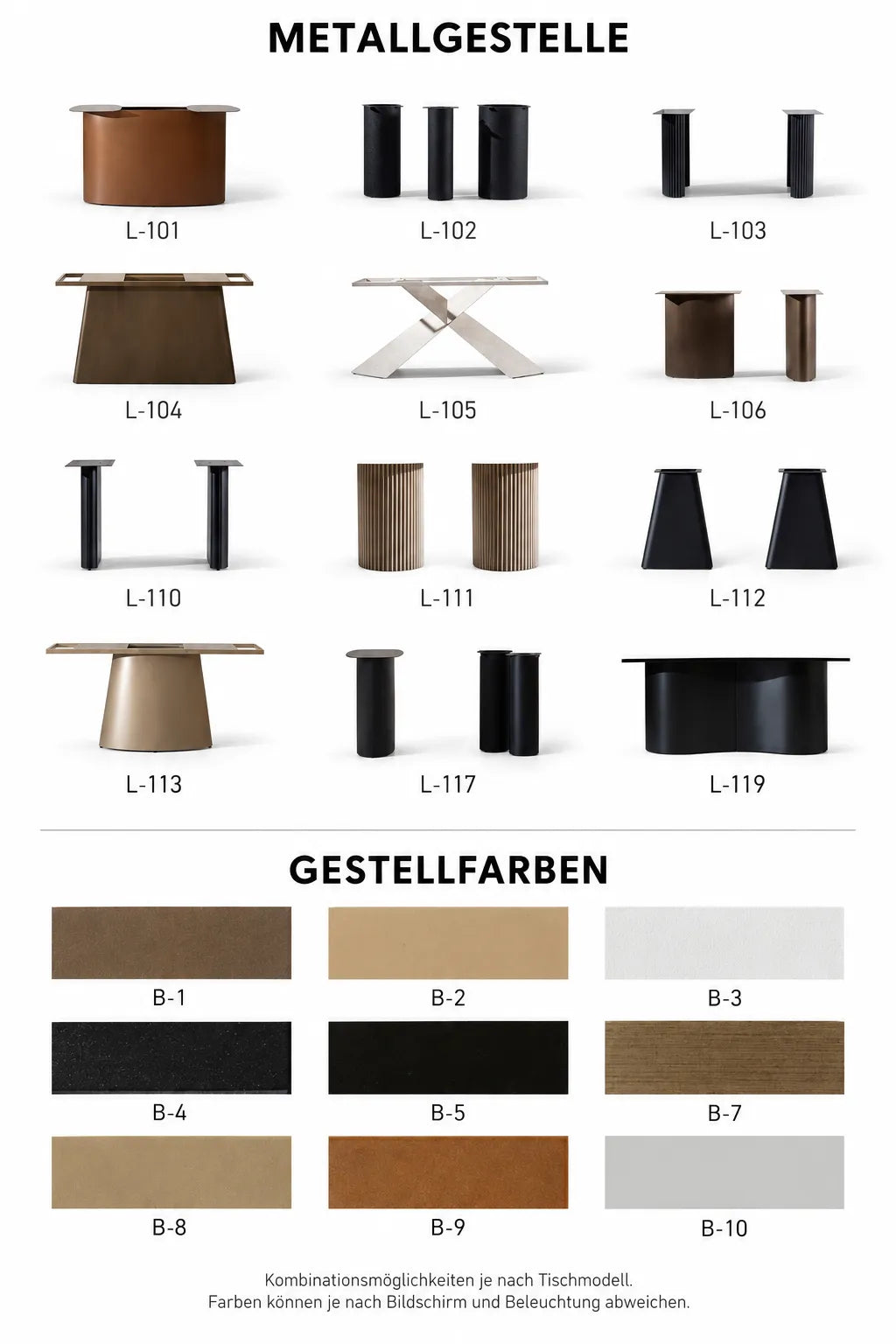 OSLO Keramik-Esstisch mit Metallgestell
