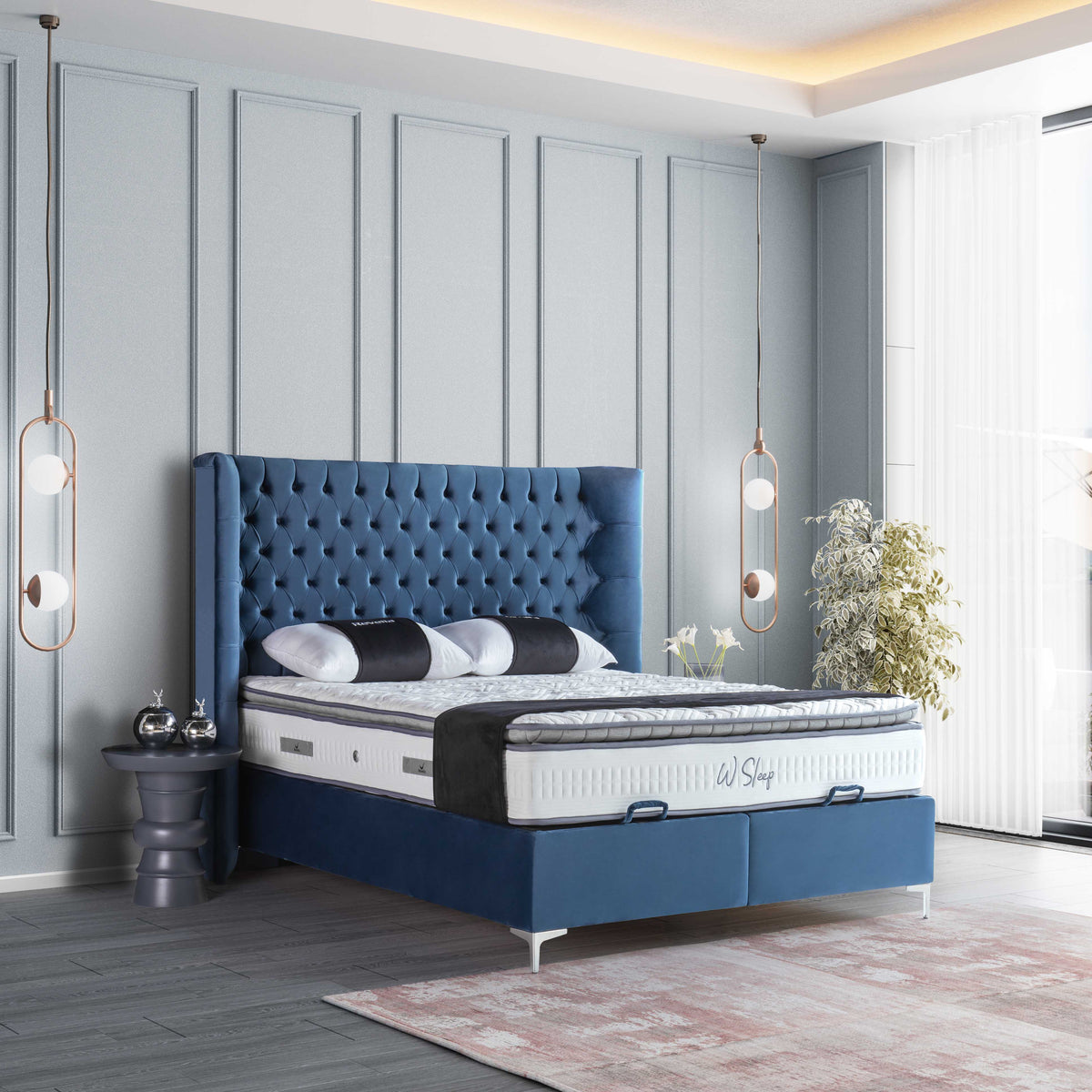 Less | Revella Boxspringbett mit Stauraum