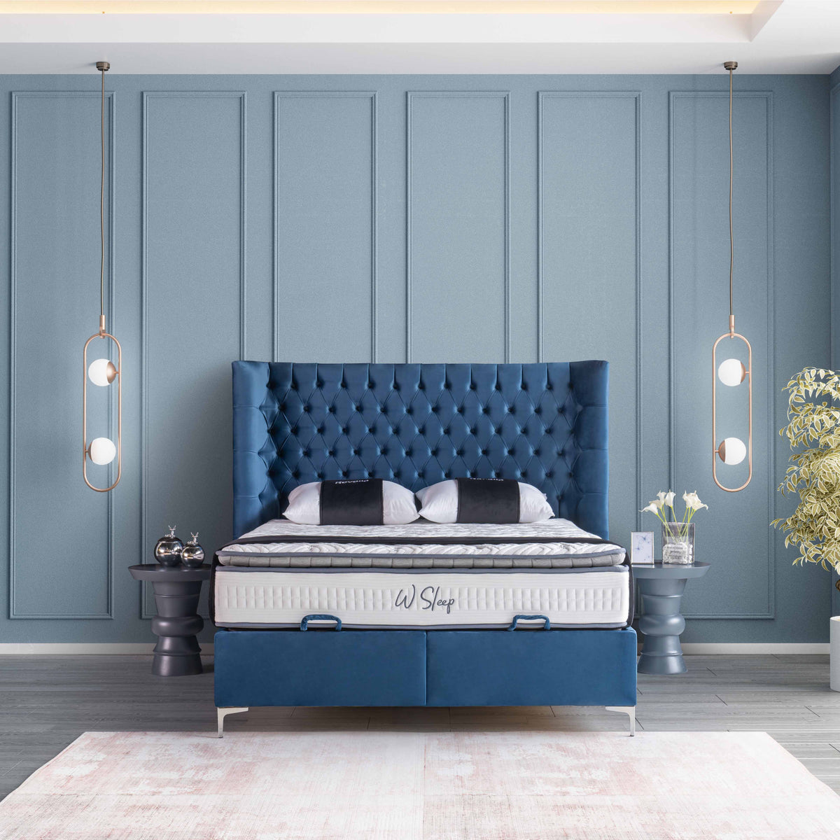 Less | Revella Boxspringbett mit Stauraum