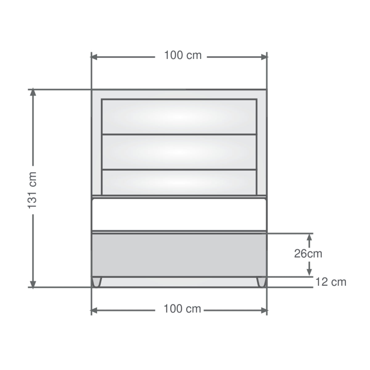 Grey Stone Kinder Bettgestell mit Stauraum | Revella