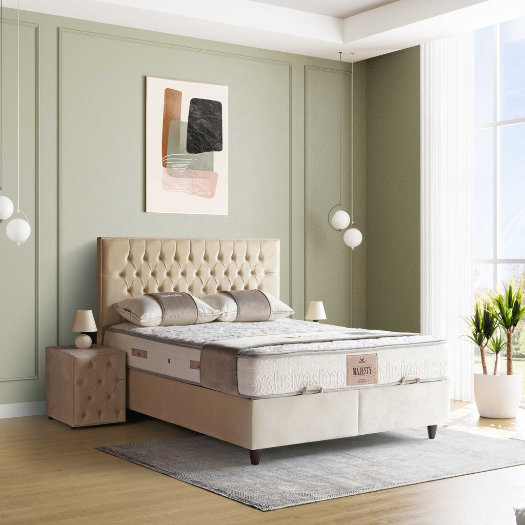 Pearly | Revella Boxspringbett mit Stauraum