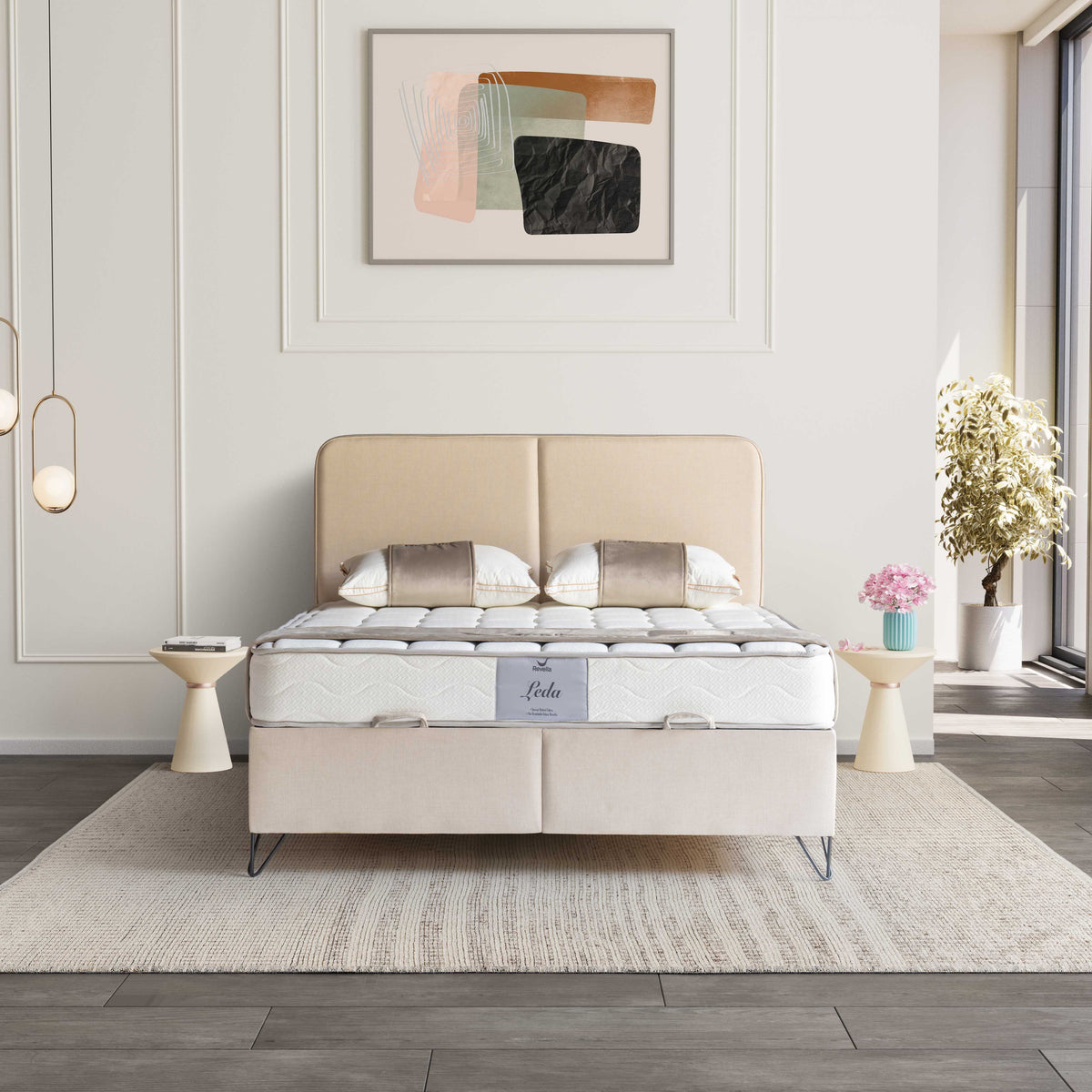 Leda | Revella Boxspringbett mit Stauraum
