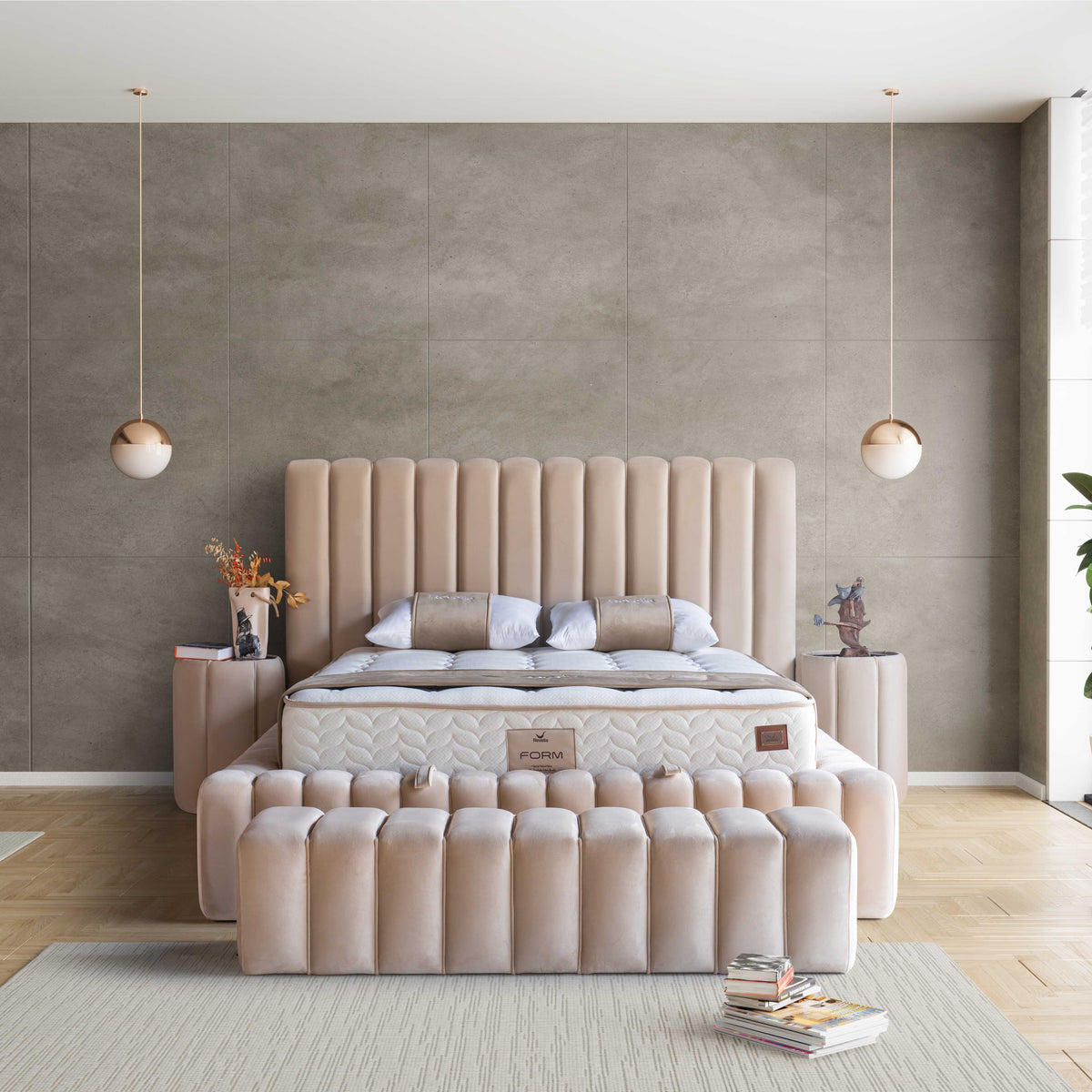 Soffia | Revella Boxspringbett mit Stauraum