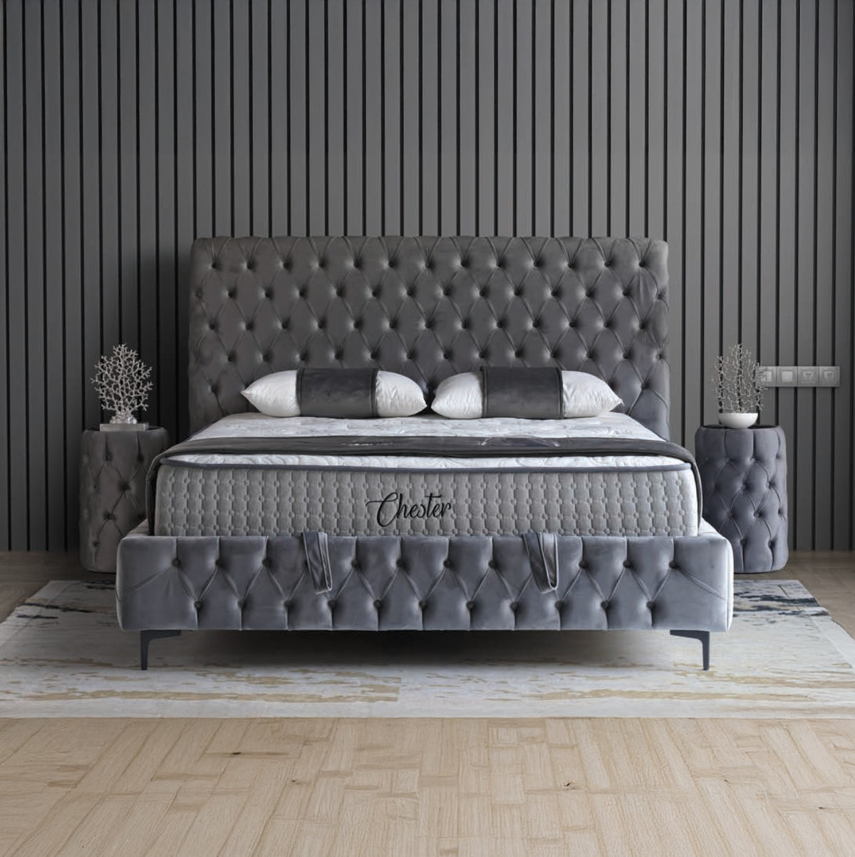 Chester | Revella Boxspringbett mit Stauraum