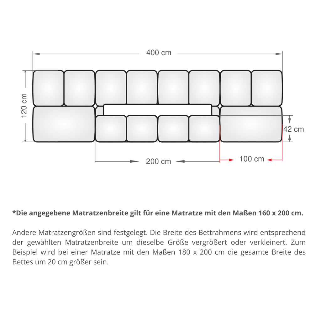 Cube | Revella Boxspringbett mit Stauraum
