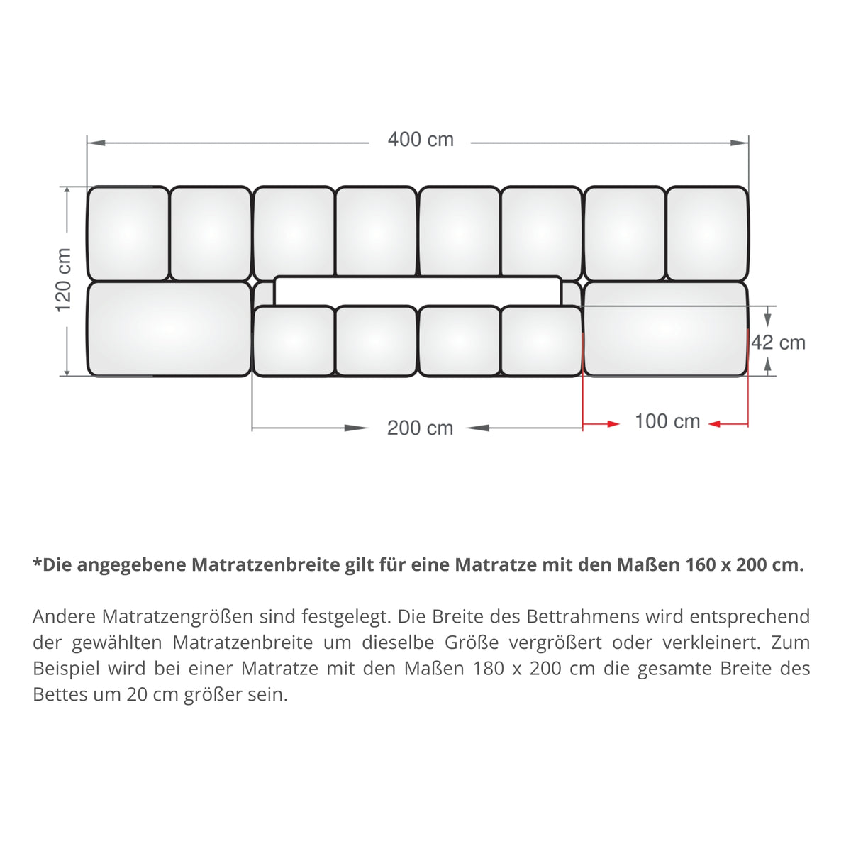 Cube | Revella Boxspringbett mit Stauraum